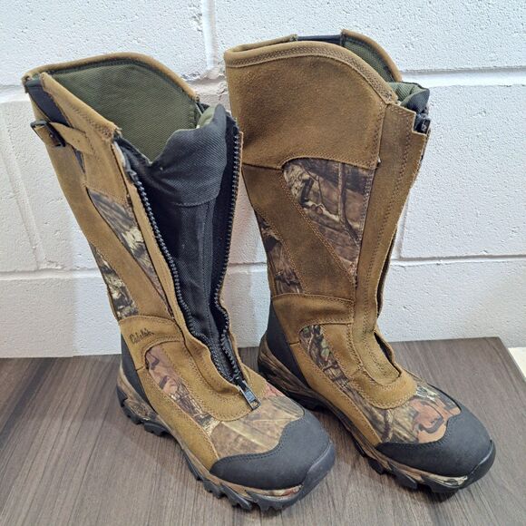 Cabelas Goretex Insulated Camo Hunting/Winter Boots With Front Zipper Men's 6.5M - Picture 2 of 10